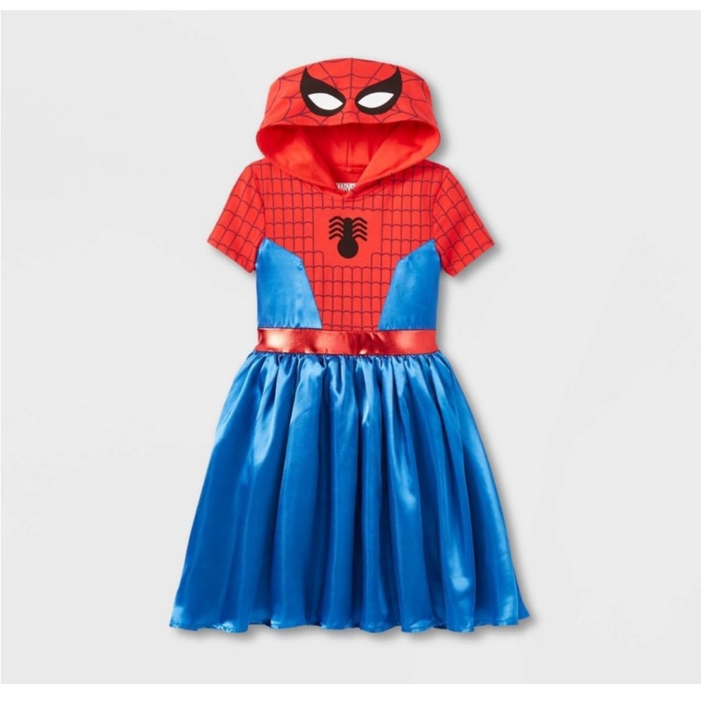 Girls' Marvel Spider-Man Cosplay HALLOWEEN COSTUME Dress - Red/Blue XL 14/16